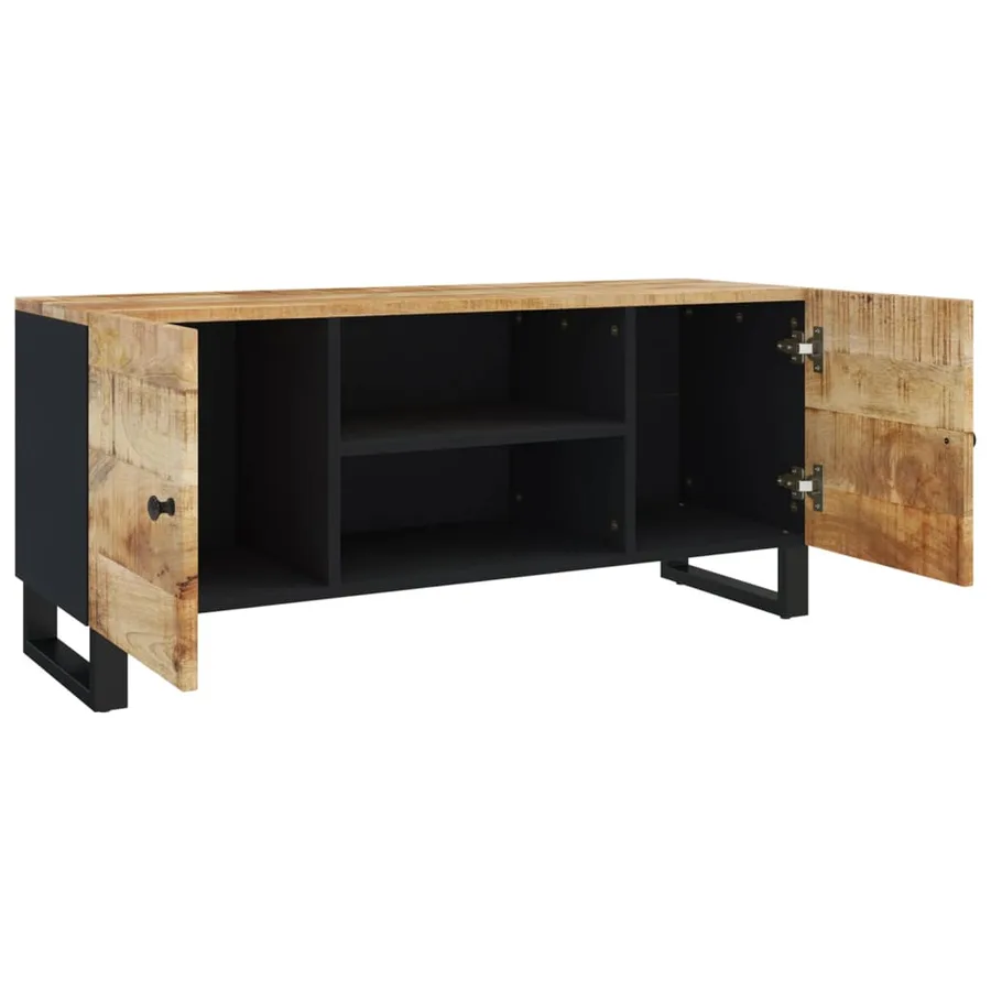 Meuble TV 105x33x46 cm Bois massif de manguier - 8