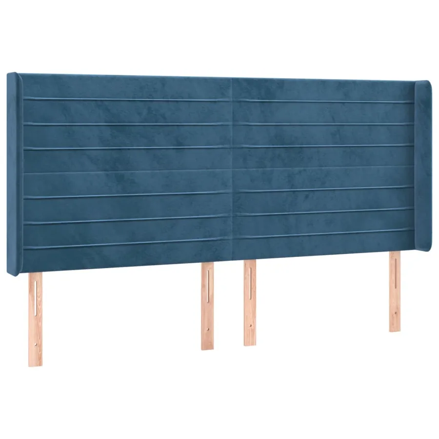 Sommier à lattes de lit matelas et LED Bleu foncé 200x200 cm - 7