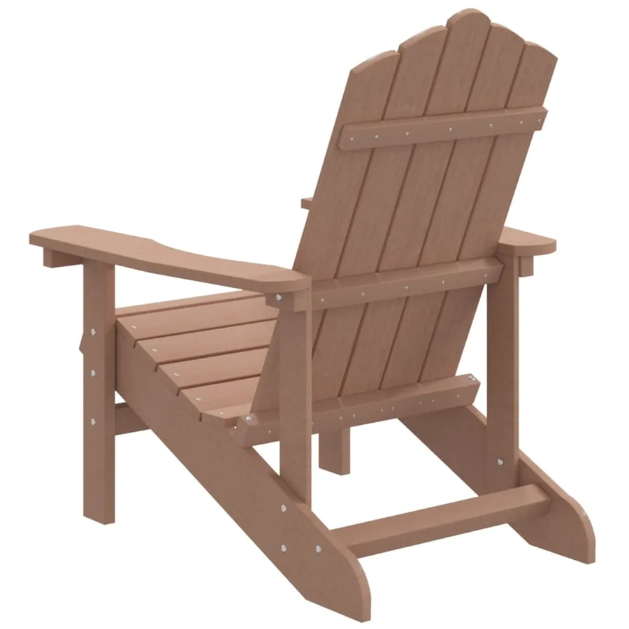 Chaise Adirondack de jardin PEHD marron - 5