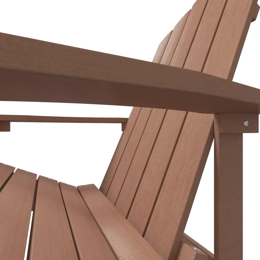 Chaise Adirondack de jardin PEHD marron - 6