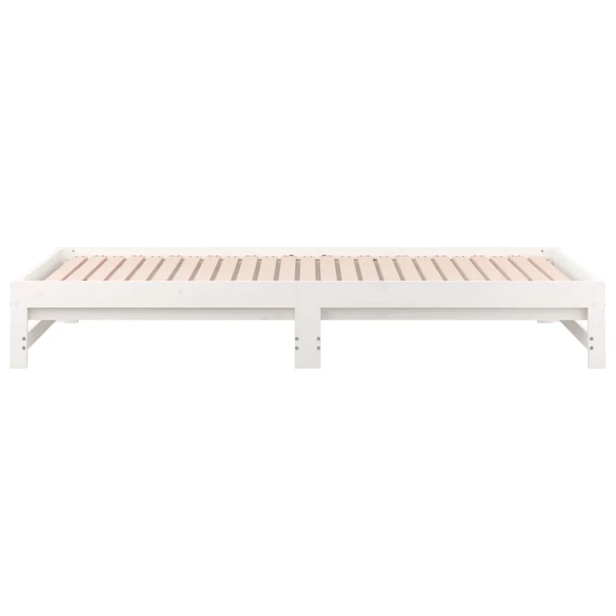 Lit coulissant sans matelas blanc 2x(90x190) cm - 10
