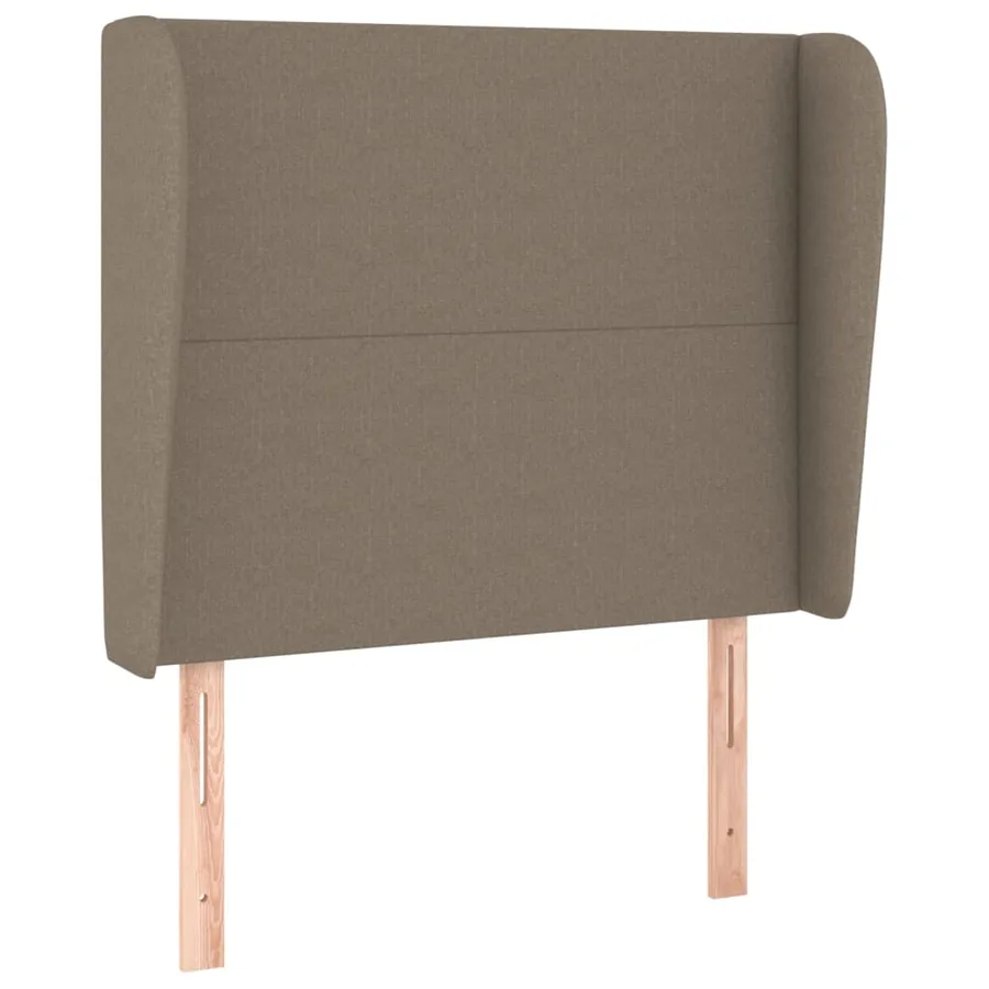 Tête de lit avec oreilles Taupe 83x23x118/128 cm Tissu - 2