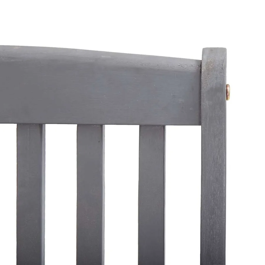 Ensemble à manger de jardin 5 pcs Bois d'acacia massif Gris - 16