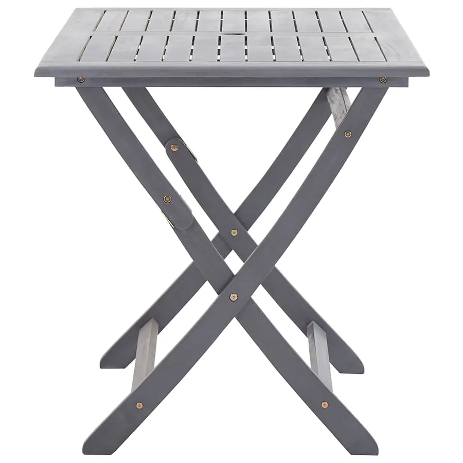 Ensemble à manger de jardin 5 pcs Bois d'acacia massif Gris - 4