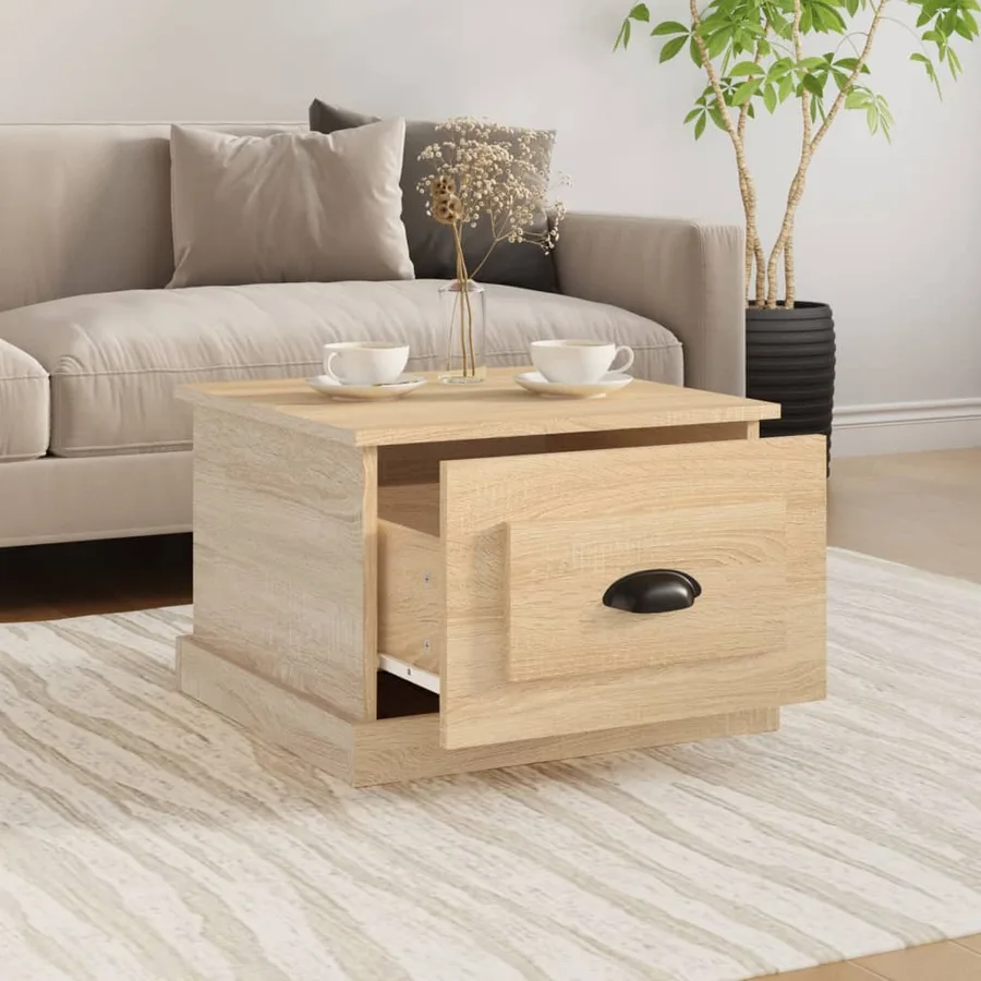 Table basse Chêne sonoma 50x50x35 cm Bois d'ingénierie - 3