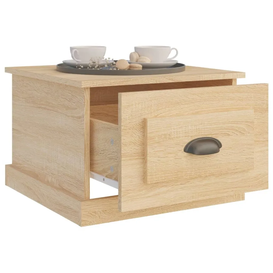 Table basse Chêne sonoma 50x50x35 cm Bois d'ingénierie - 5
