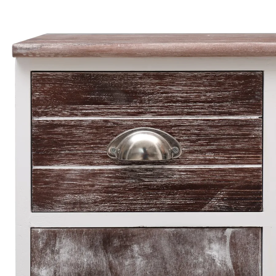 Buffet avec 10 tiroirs Marron 113x30x79 cm Bois - 10