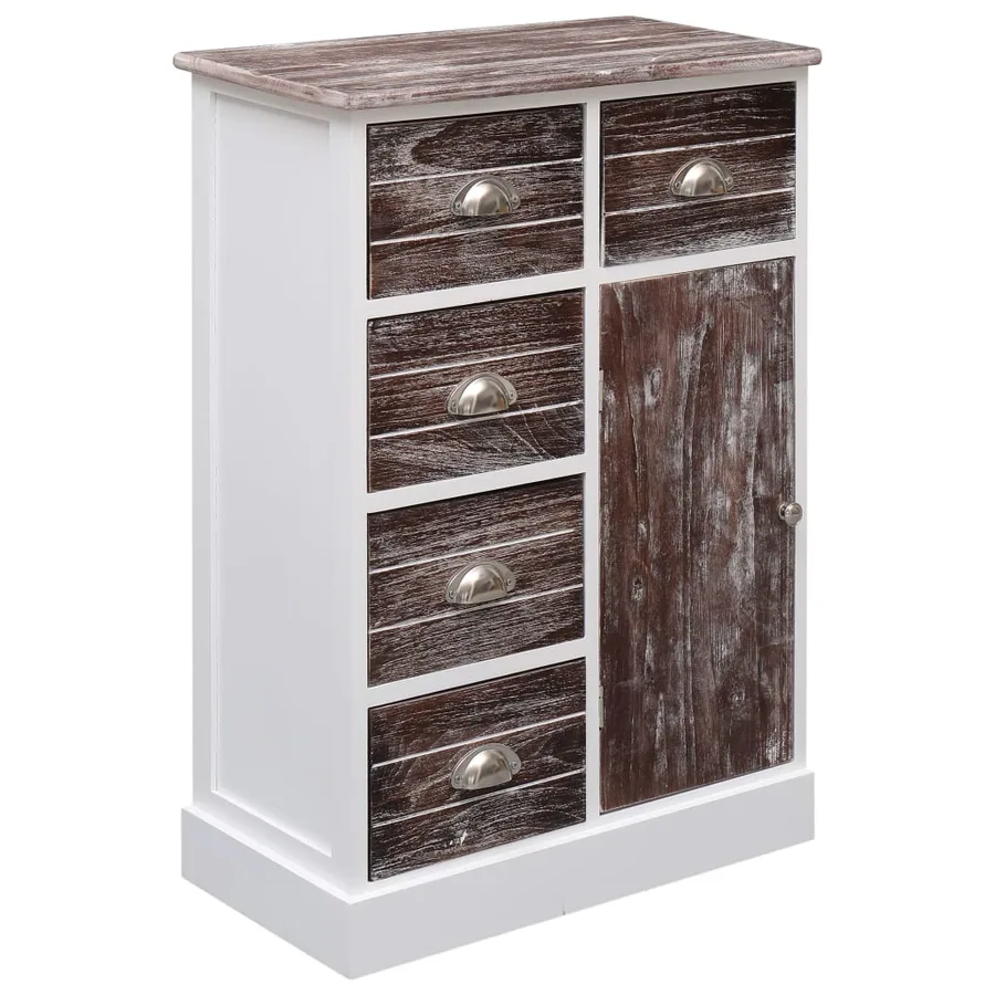 Buffet avec 10 tiroirs Marron 113x30x79 cm Bois - 3