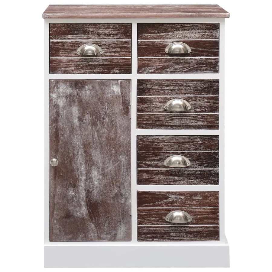 Buffet avec 10 tiroirs Marron 113x30x79 cm Bois - 5