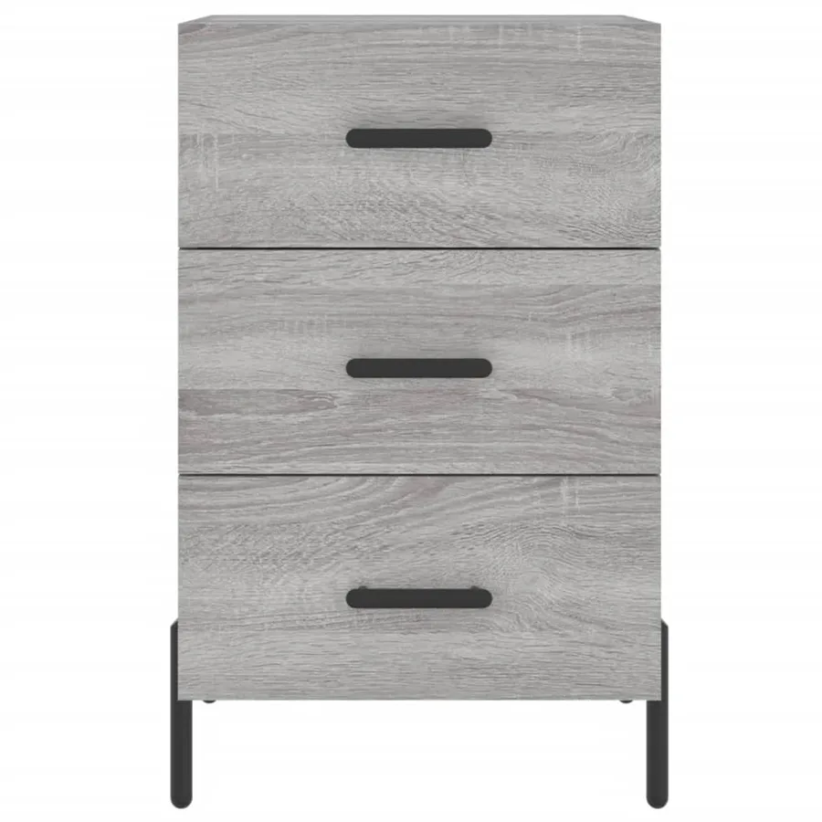 Table de chevet sonoma gris 40x40x66 cm bois d'ingénierie - 5