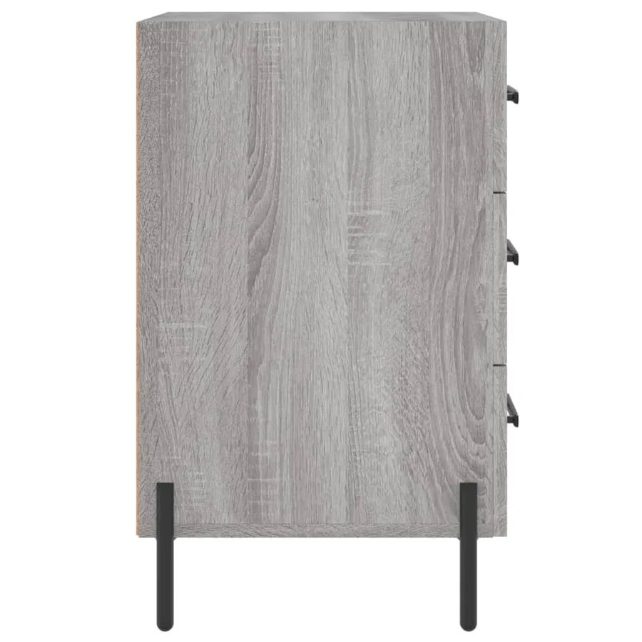 Table de chevet sonoma gris 40x40x66 cm bois d'ingénierie - 6