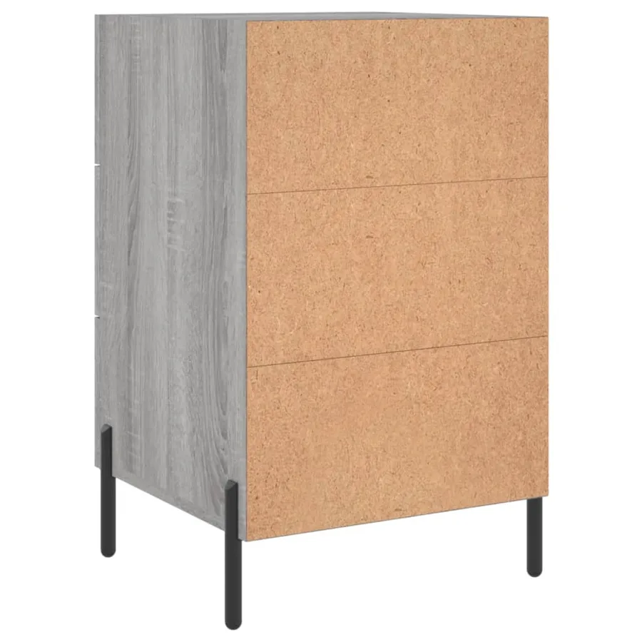 Table de chevet sonoma gris 40x40x66 cm bois d'ingénierie - 8