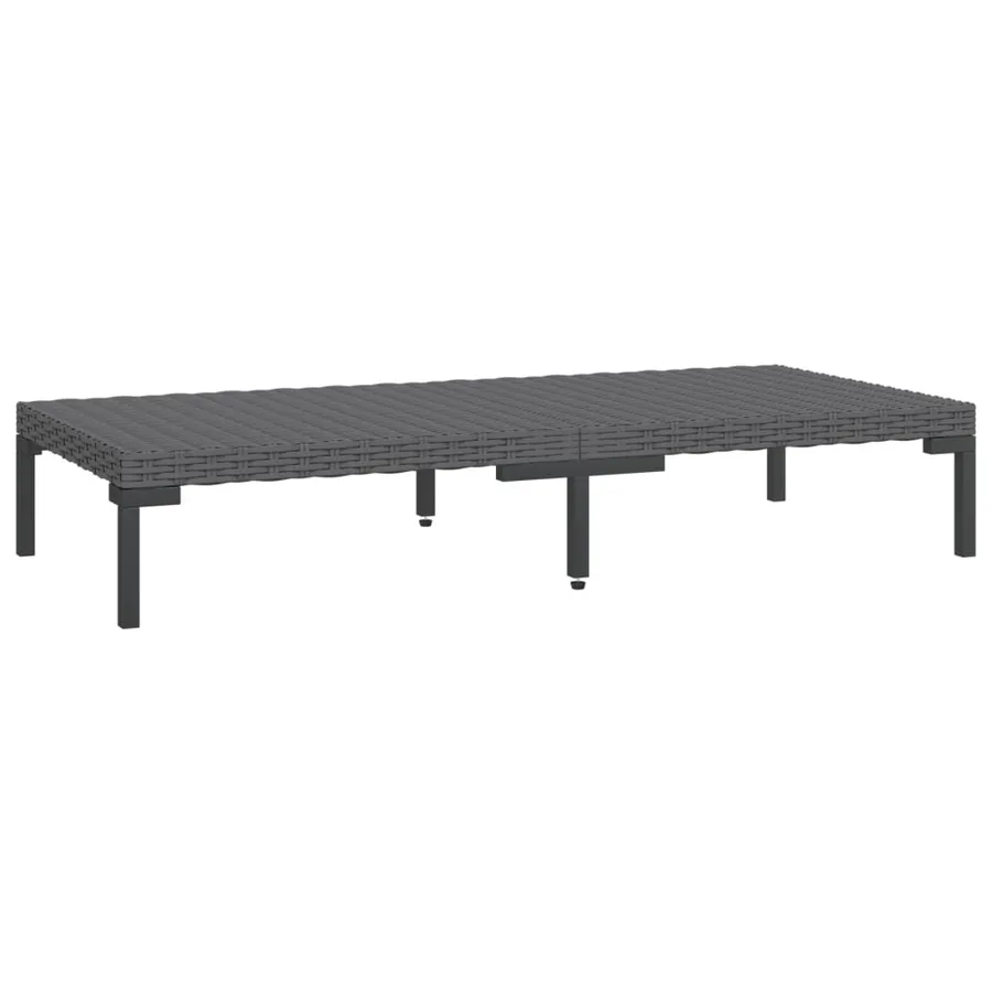 Salon de jardin 11 pcs avec coussins Résine tressée Gris foncé - 7