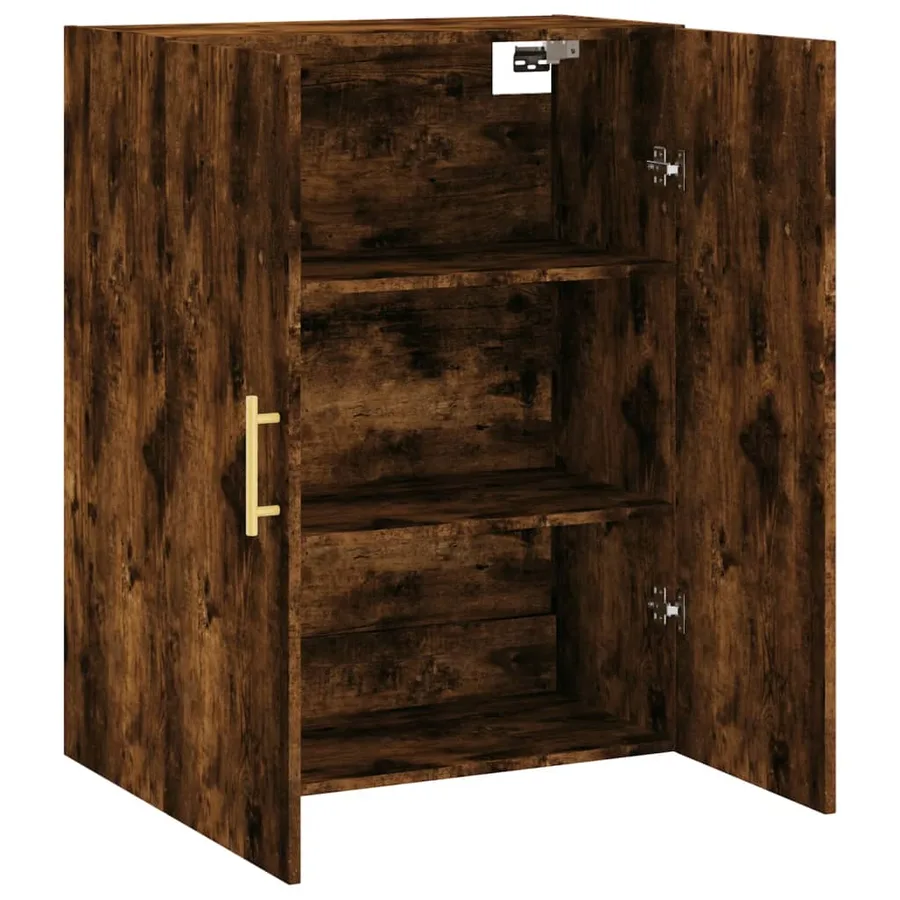 Armoire murale chêne fumé 69,5x34x90 cm - 6