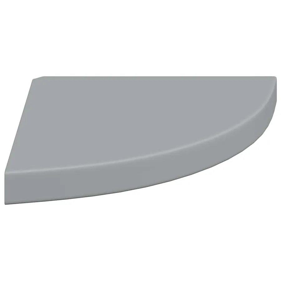 Étagères d'angle flottantes 4 pcs gris 35x35x3,8 cm MDF - 7