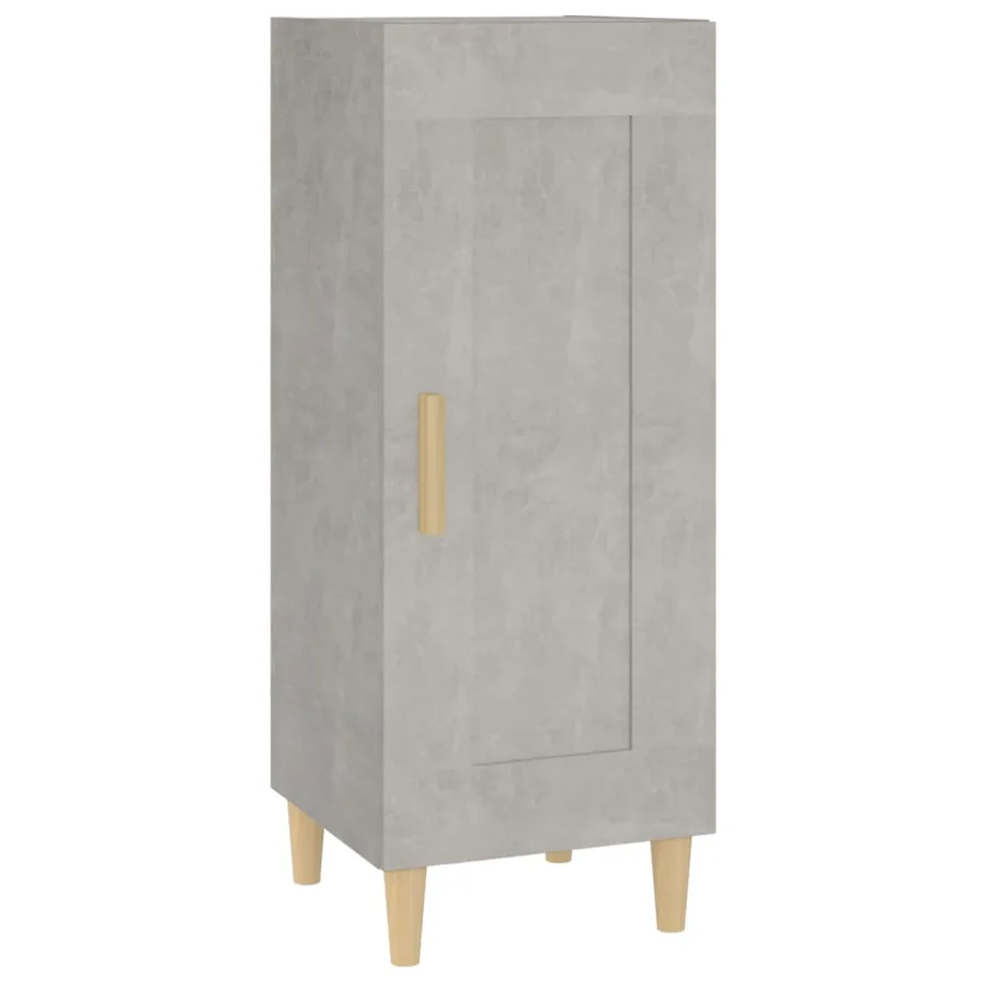 Buffet Gris béton 34,5x34x90 cm Bois d'ingénierie - 2