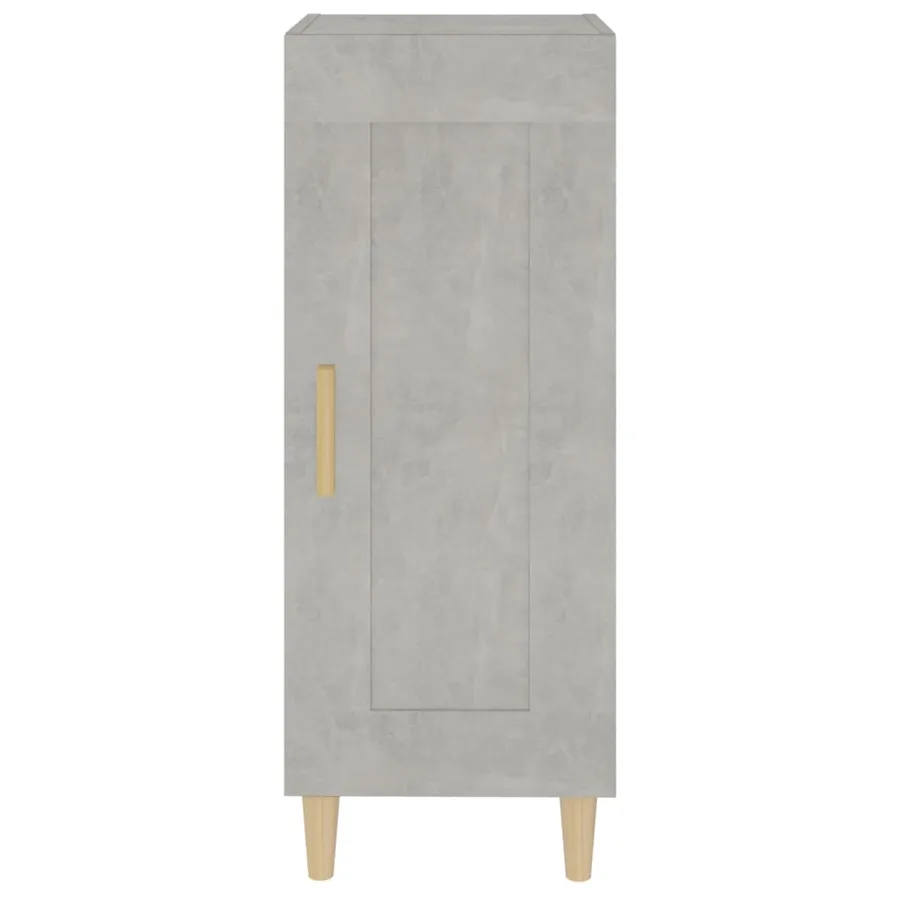 Buffet Gris béton 34,5x34x90 cm Bois d'ingénierie - 5