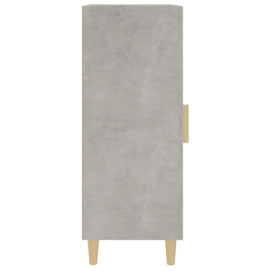 Buffet Gris béton 34,5x34x90 cm Bois d'ingénierie - 6