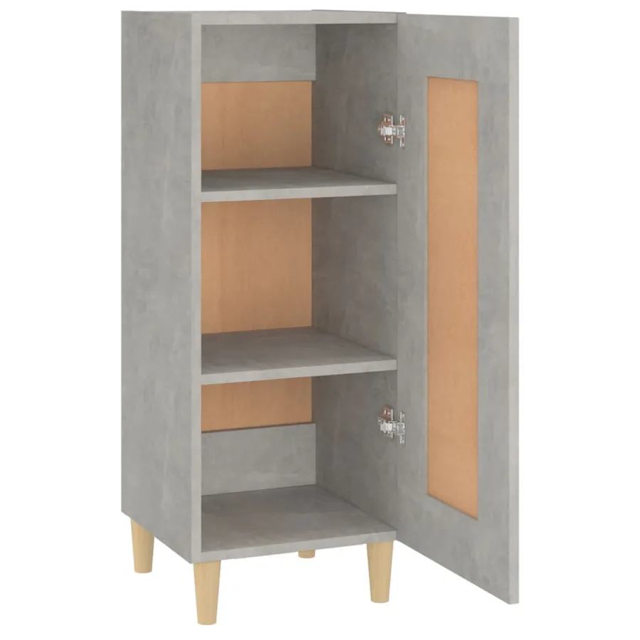 Buffet Gris béton 34,5x34x90 cm Bois d'ingénierie - 7