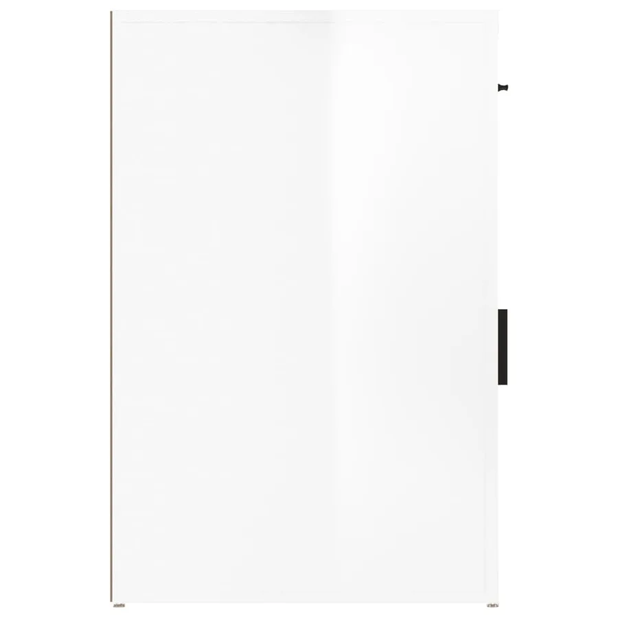 Armoire de bureau Blanc brillant 40x49x75 cm Bois d'ingénierie - 8