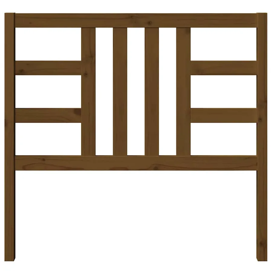 Tête de lit Marron miel 106x4x100 cm Bois massif de pin - 4