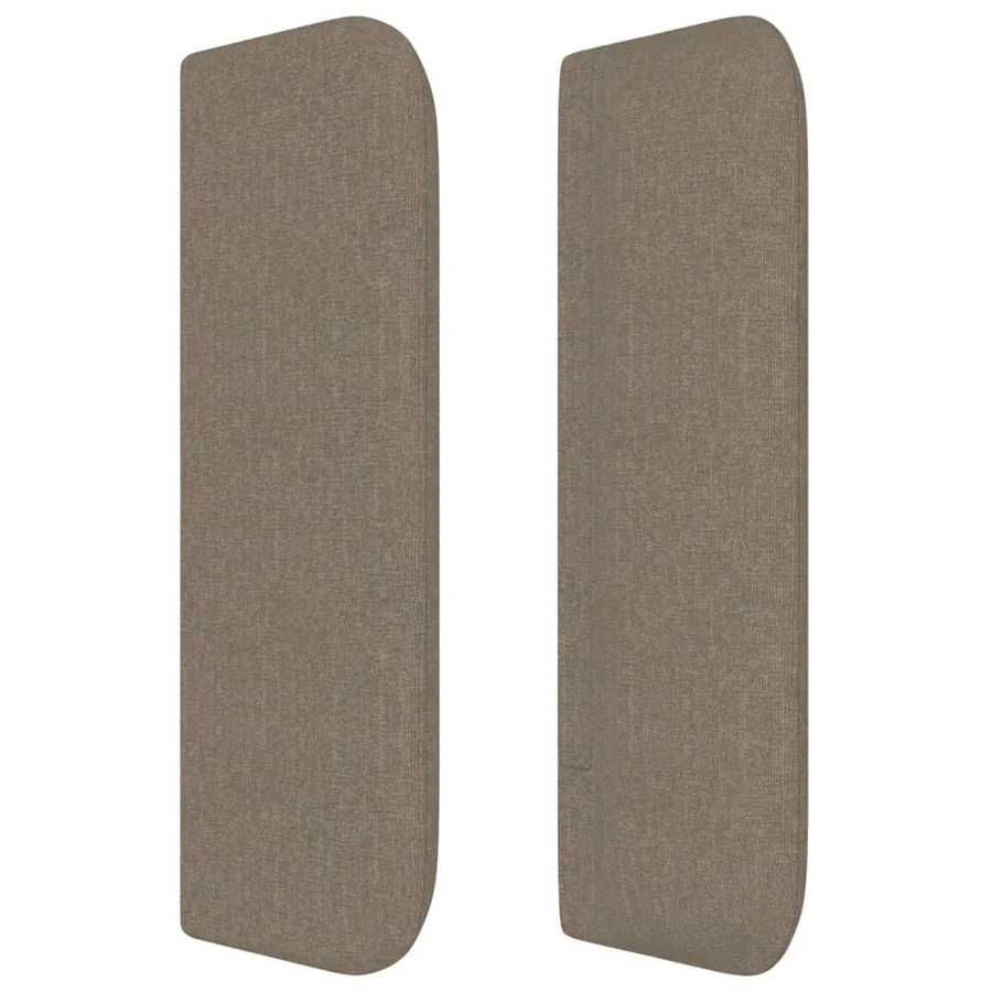 Tête de lit avec oreilles Taupe 183x16x78/88 cm Tissu - 4