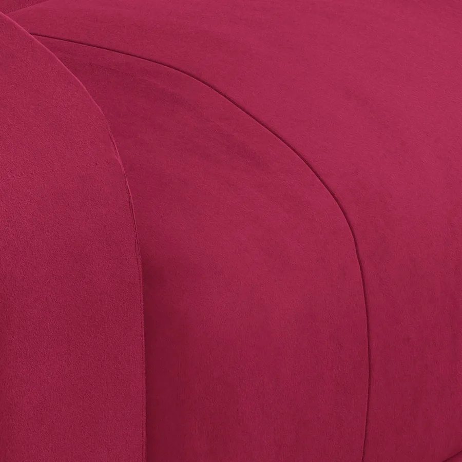 Fauteuil inclinable rouge bordeaux velours - 7