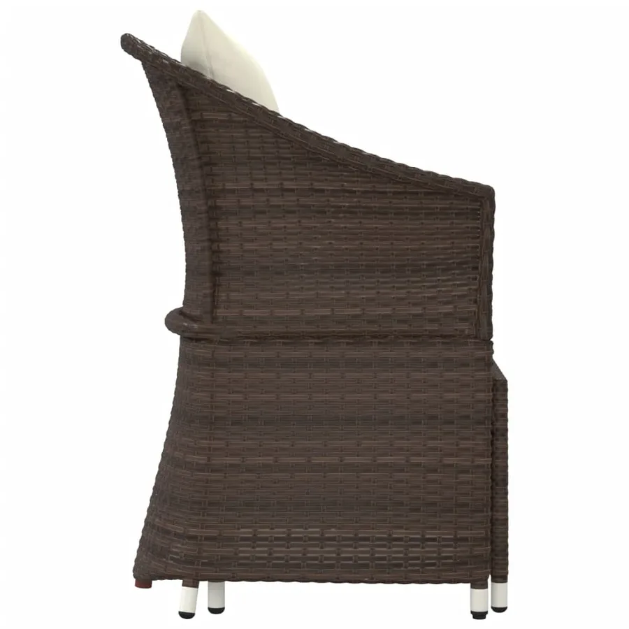 Salon de jardin 2 pcs avec coussins Marron Résine tressée - 6