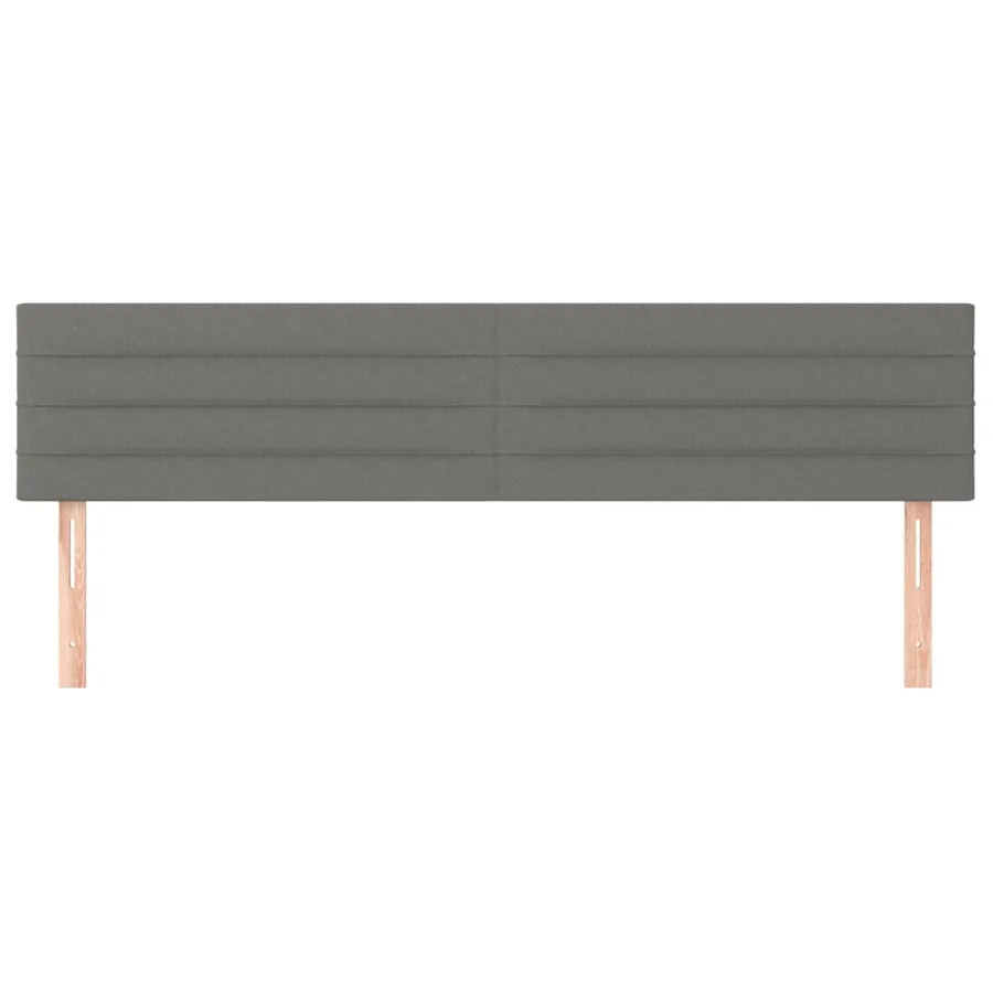 Têtes de lit Gris foncé 160x5x78/88 cm Tissu - 3