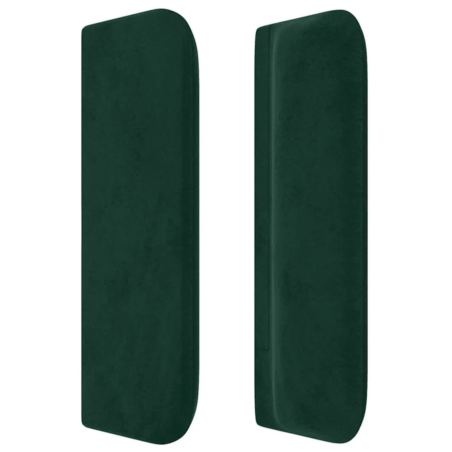 Tête de lit avec oreilles Vert foncé 93x16x78/88 cm Velours - 4