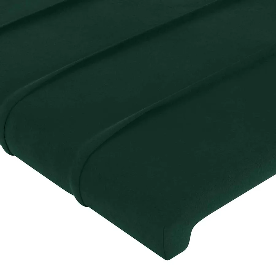 Tête de lit avec oreilles Vert foncé 93x16x78/88 cm Velours - 5