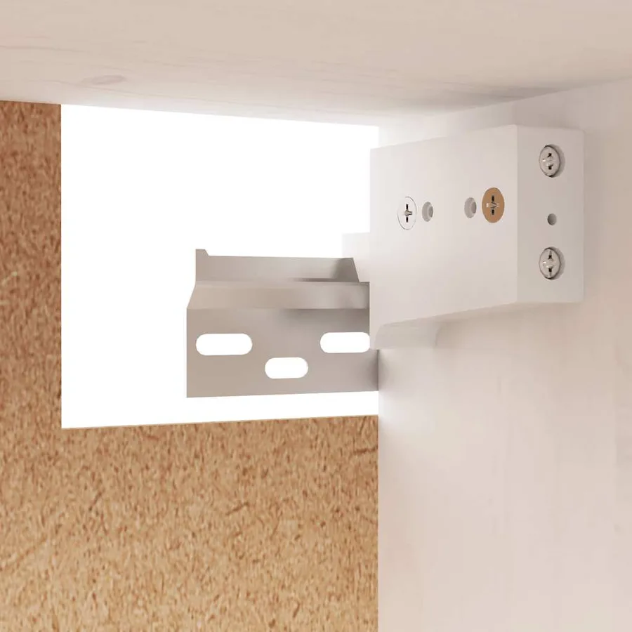 Ensemble de meubles TV 3 pcs blanc bois massif de pin - 9
