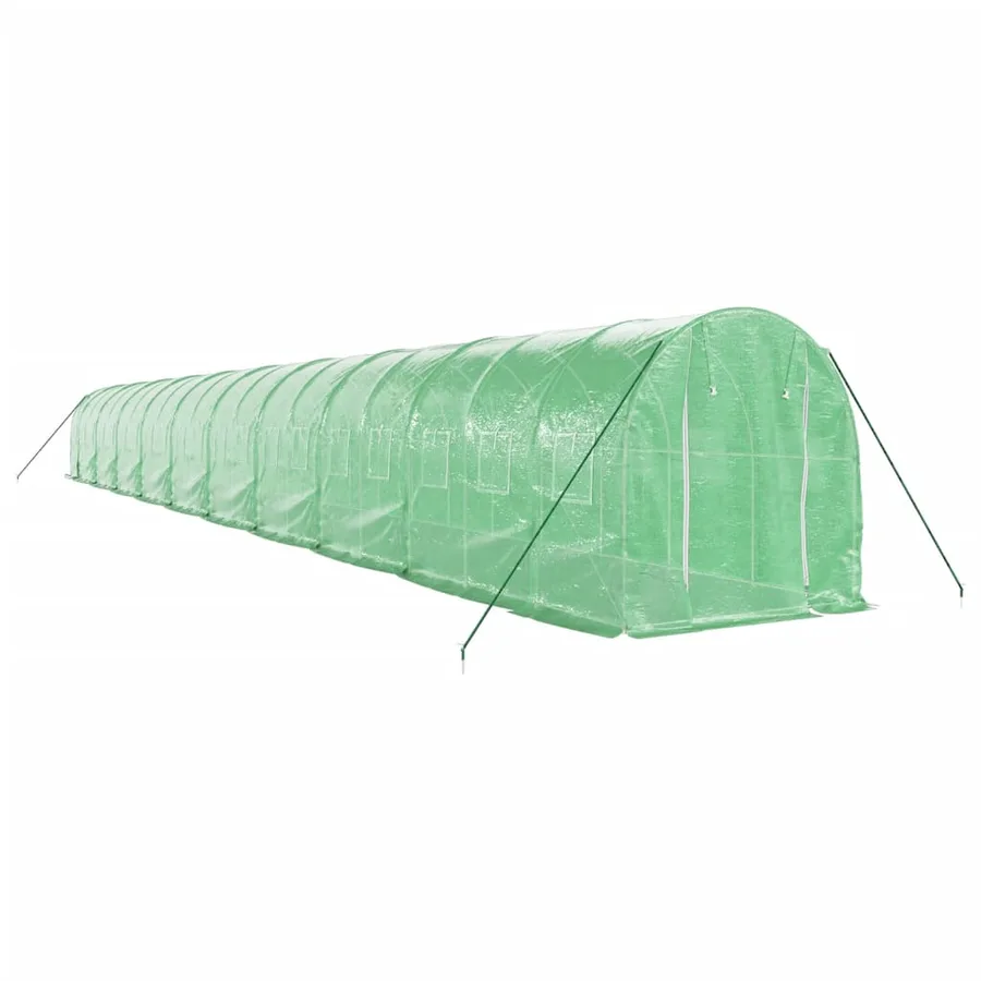 Serre avec cadre en acier vert 40 m² 20x2x2 m - 3
