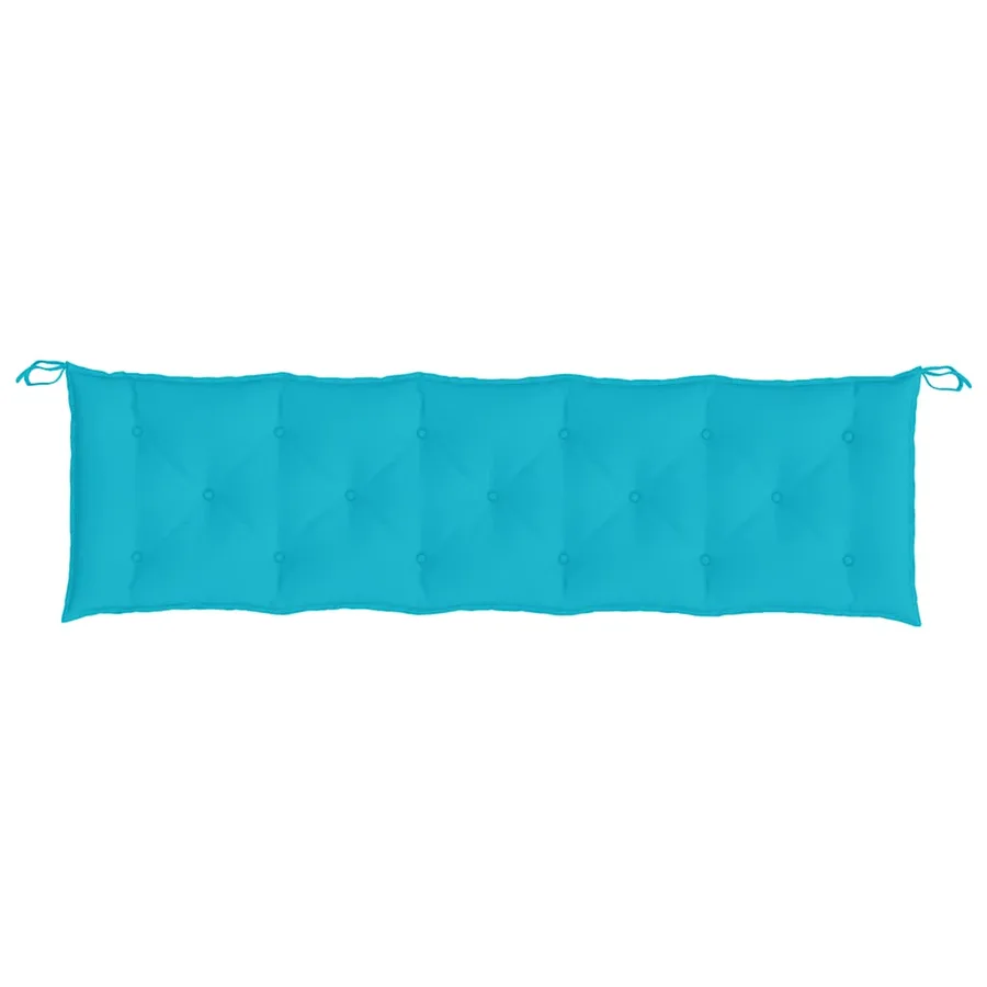 Coussins de banc de jardin lot de 2 turquoise tissu Oxford - 7