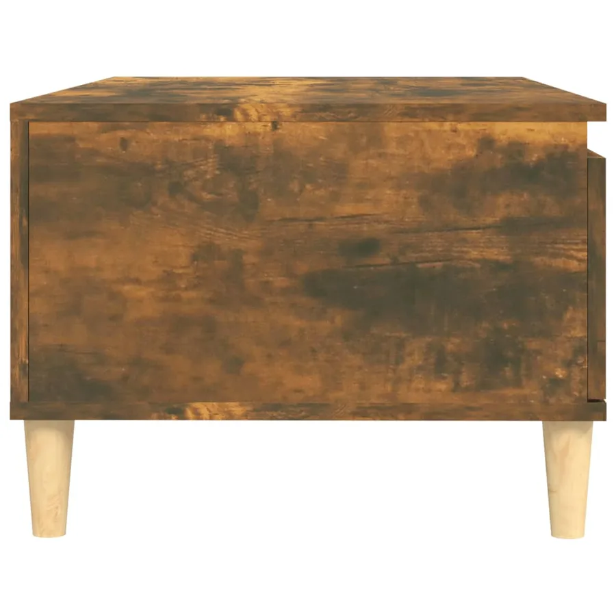 Table basse Chêne fumé 90x50x36,5 cm Bois d'ingénierie - 7
