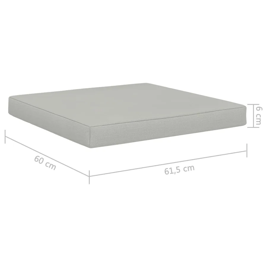 Coussin de plancher de palette 60x61,5x6 cm Beige Tissu - 4