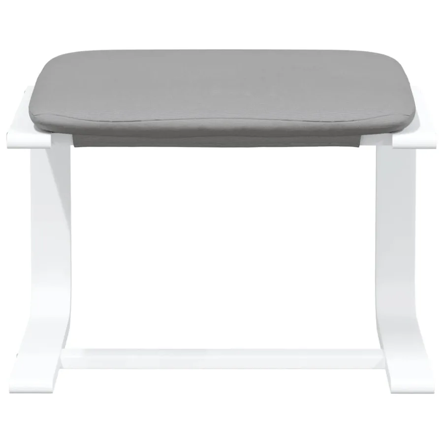 Repose-pied Gris clair 51x41x40 cm Tissu - 4