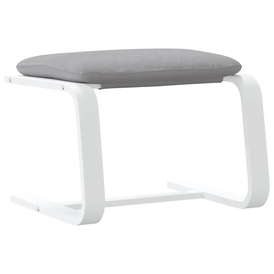 Repose-pied Gris clair 51x41x40 cm Tissu - 6