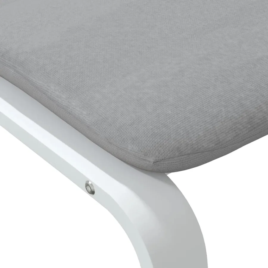 Repose-pied Gris clair 51x41x40 cm Tissu - 7