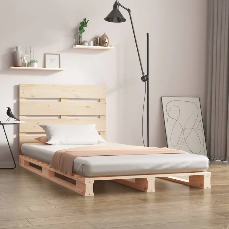 Cadre de lit 90x190 cm Bois de pin massif Simple