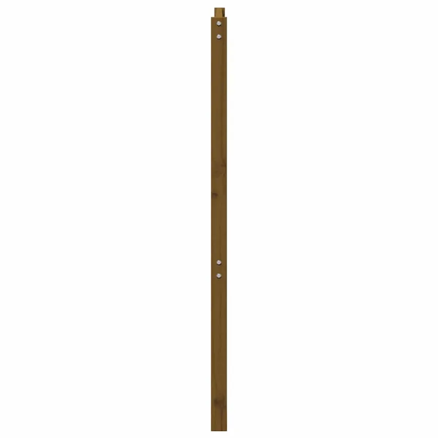 Tête de lit Marron miel 206x4x100 cm Bois massif de pin - 5