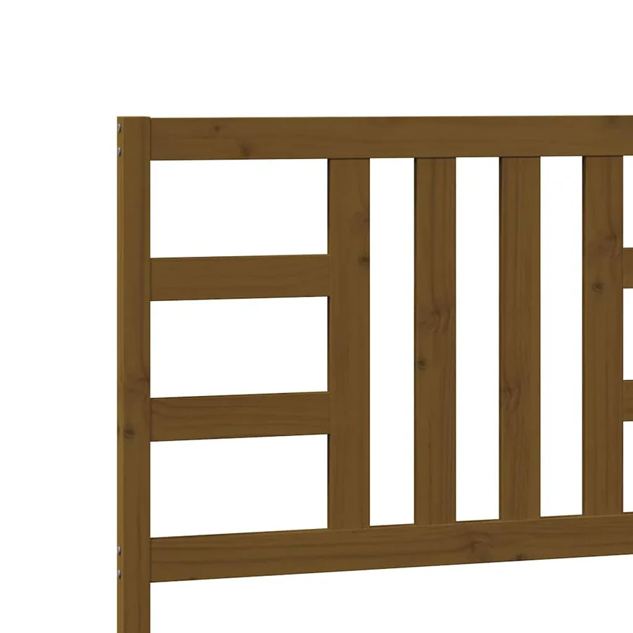Tête de lit Marron miel 206x4x100 cm Bois massif de pin - 7