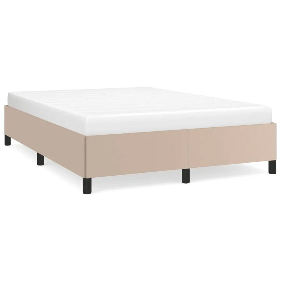 Cadre de lit sans matelas cappuccino 140x190 cm similicuir - 2
