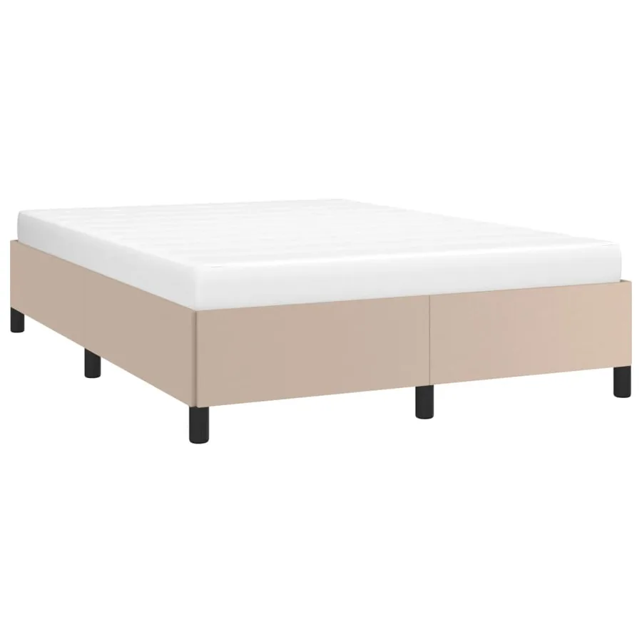 Cadre de lit sans matelas cappuccino 140x190 cm similicuir - 3