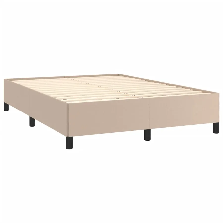 Cadre de lit sans matelas cappuccino 140x190 cm similicuir - 4