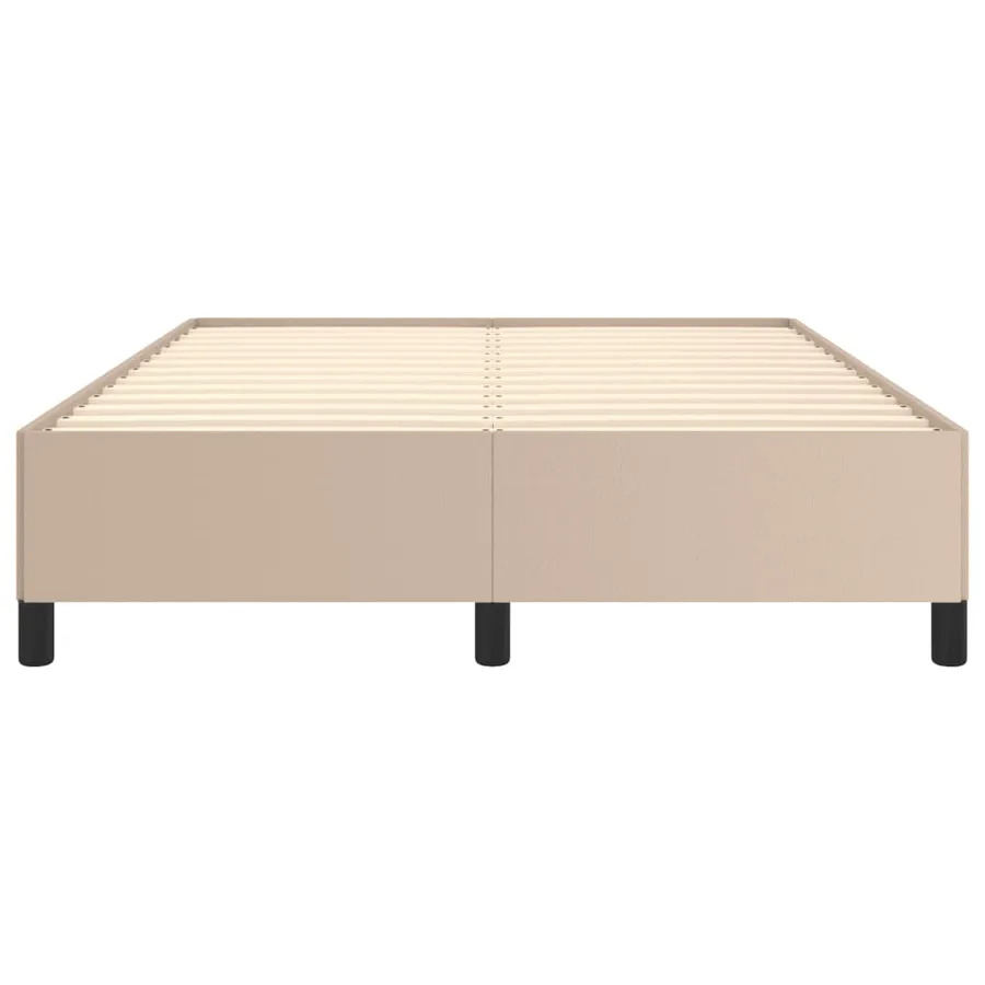 Cadre de lit sans matelas cappuccino 140x190 cm similicuir - 5