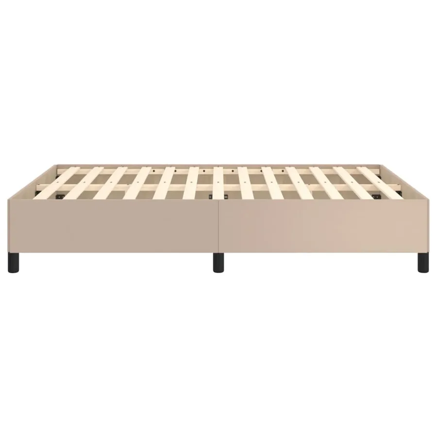 Cadre de lit sans matelas cappuccino 140x190 cm similicuir - 6