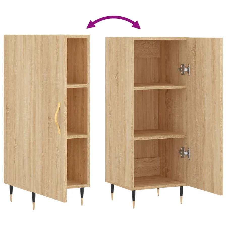 Buffet Chêne sonoma 34,5x34x90 cm Bois d'ingénierie - 9