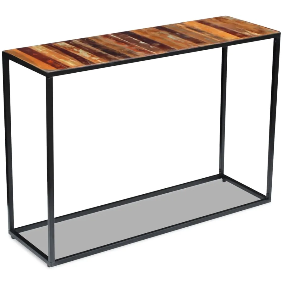 Table console Bois de récupération massif 110x35x76 cm - 2