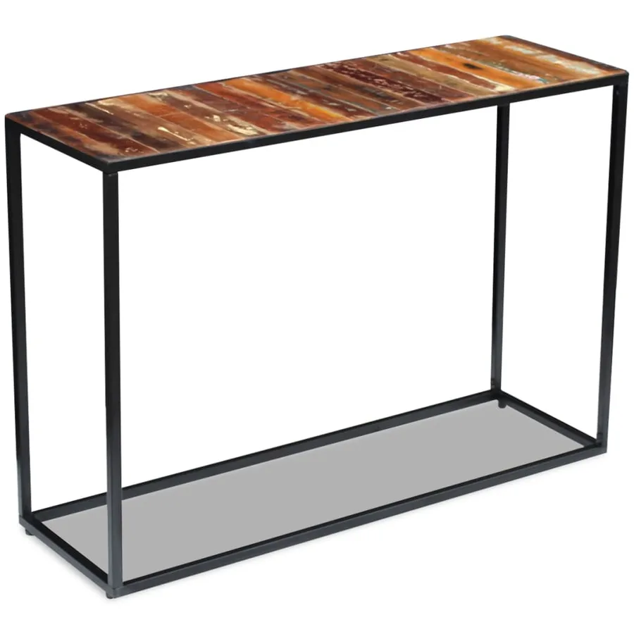 Table console Bois de récupération massif 110x35x76 cm - 3
